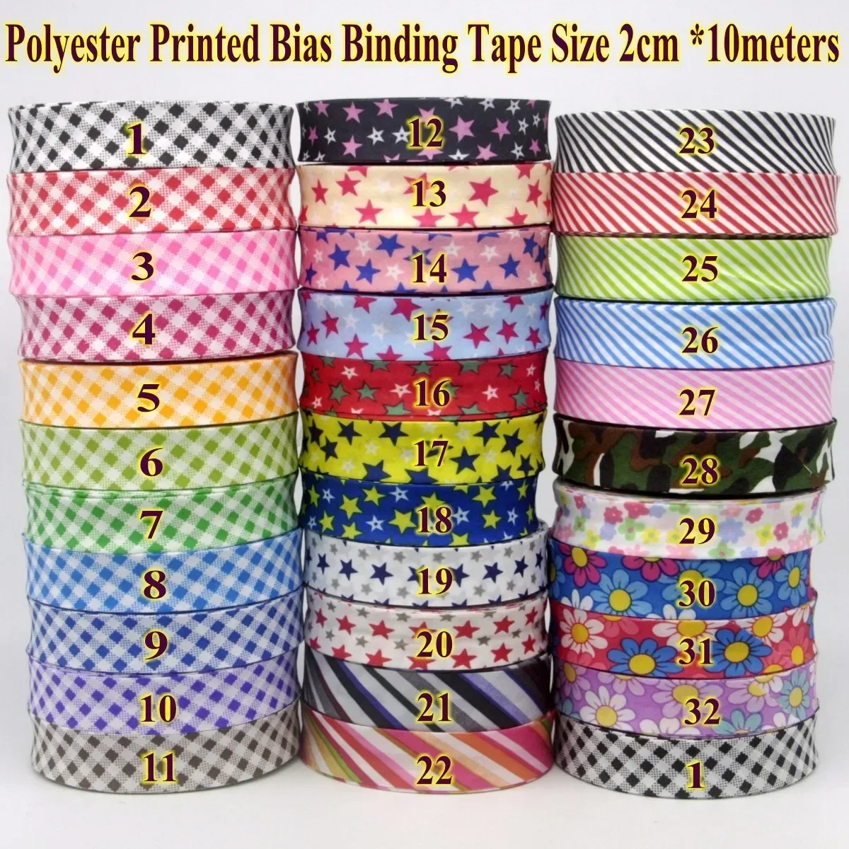 Binding Tape Bias - Cinta al polarización con patrones de