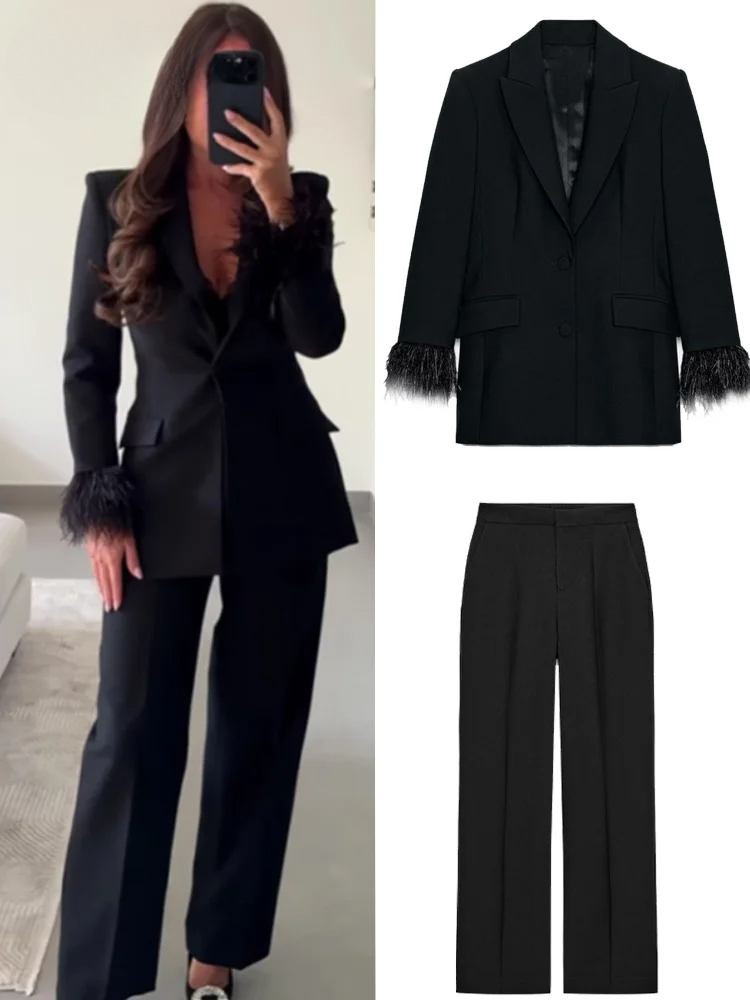 Shoulder Pad Set In - Elegantes Conjuntos de Blazer y Pantalón