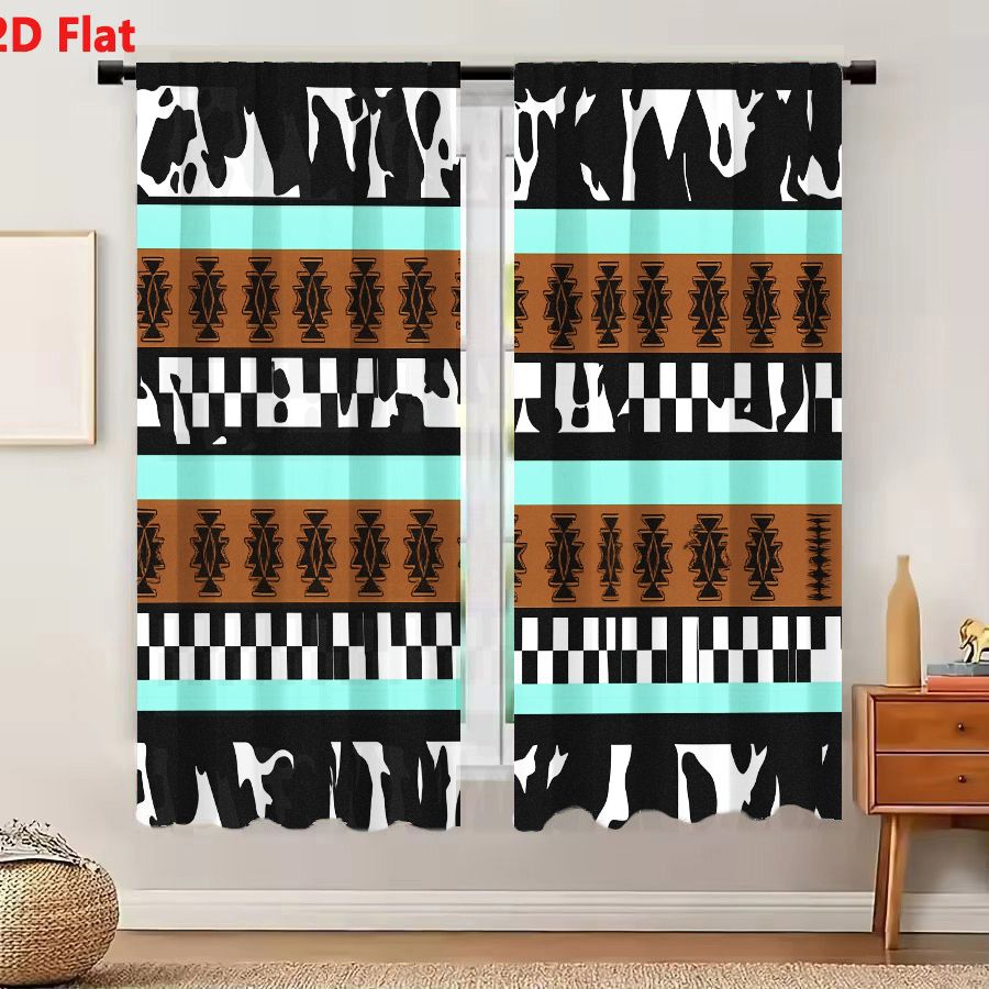 Century Textile & Sewing Supply Hours - 2 Cortinas con Patrón Tribal Abstracto