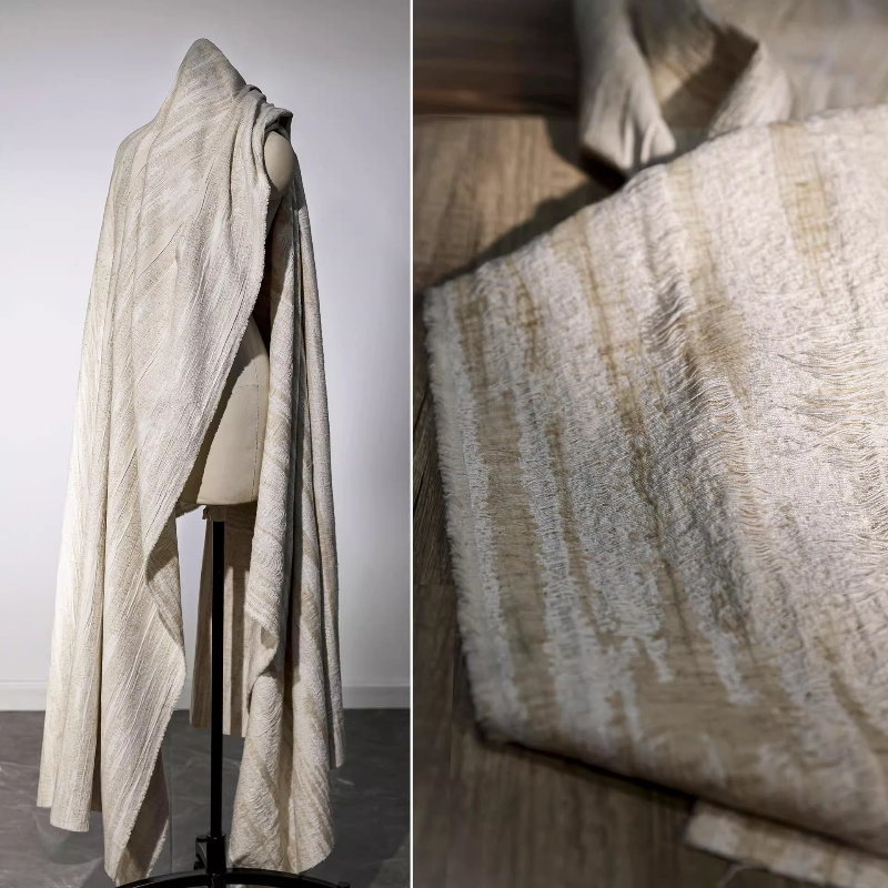 Sewing Recycling - Tela Jacquard reciclada creativa de lino,