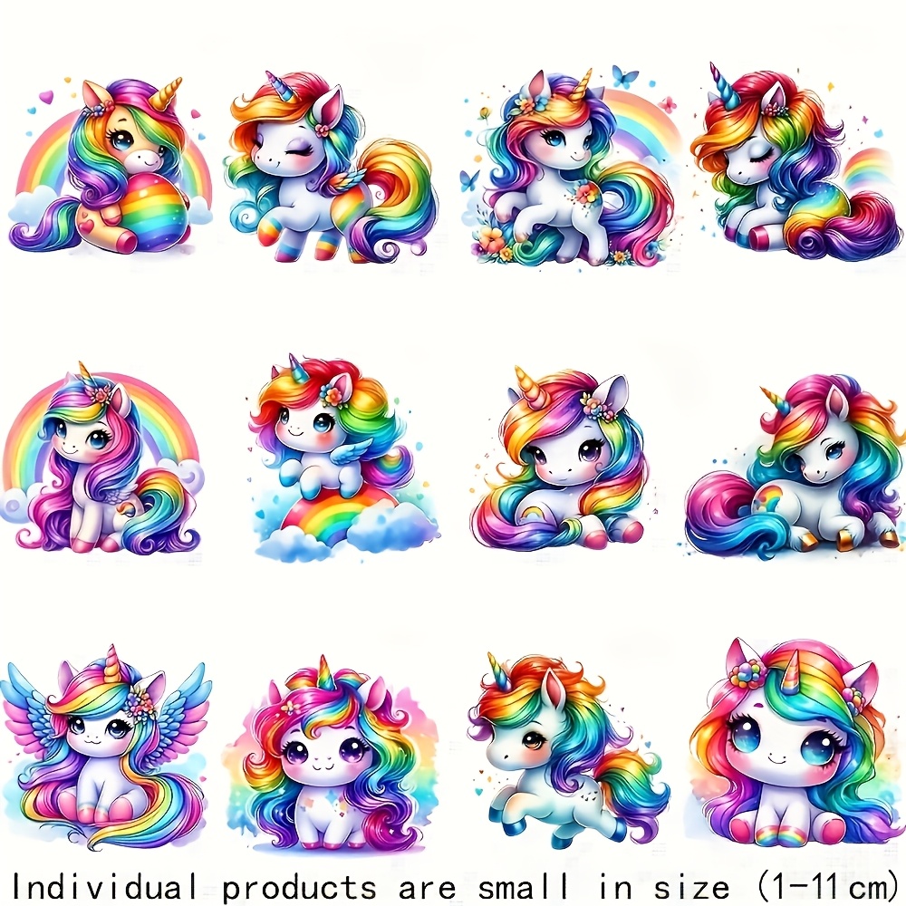 Iron On Patch - Pegatinas HTV de Unicornio Arcoíris Neón